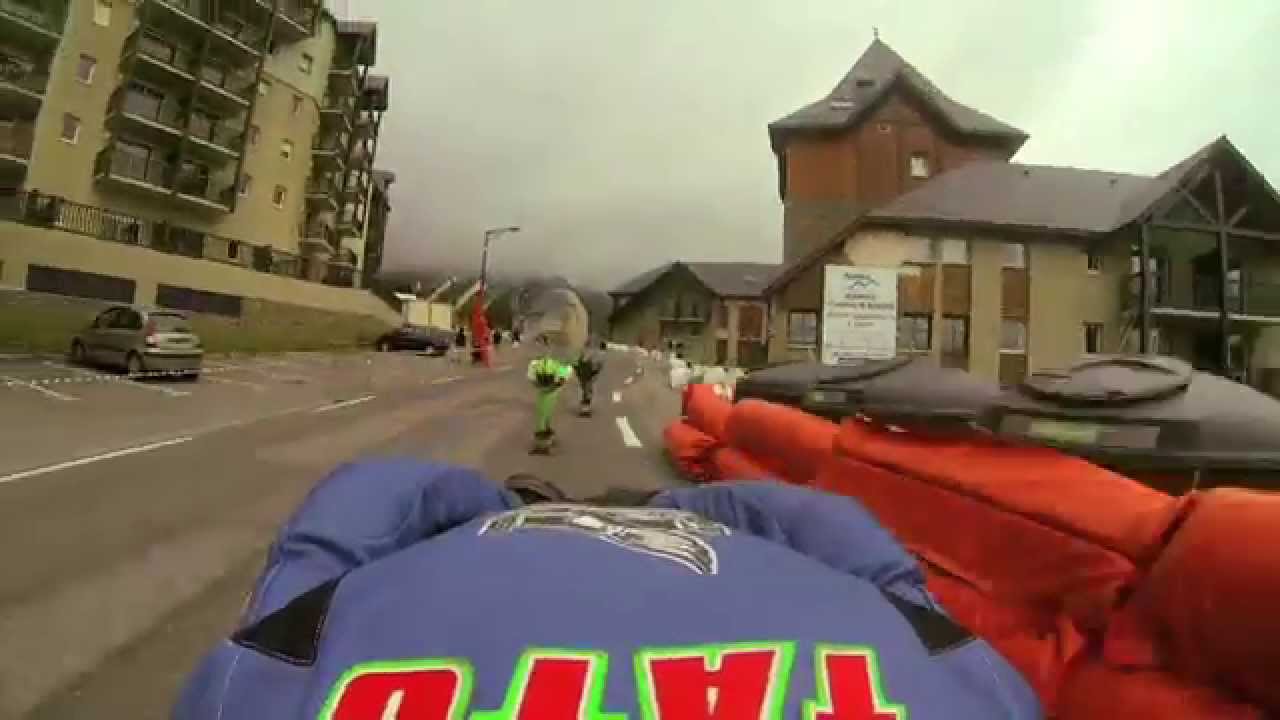 Mauricio Rodriguez y el parche de espa&ntilde;oles en Peyragudes IDF World Cup 2014