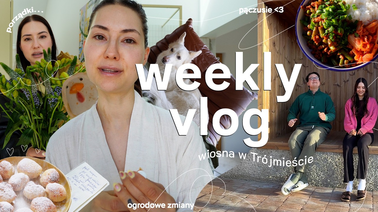 WEEKLY VLOG 🧼// wiosenne sprzątanie / pączki z airfryera 🍩/ rzucam i wyrzucam / postępy w ogrodzie