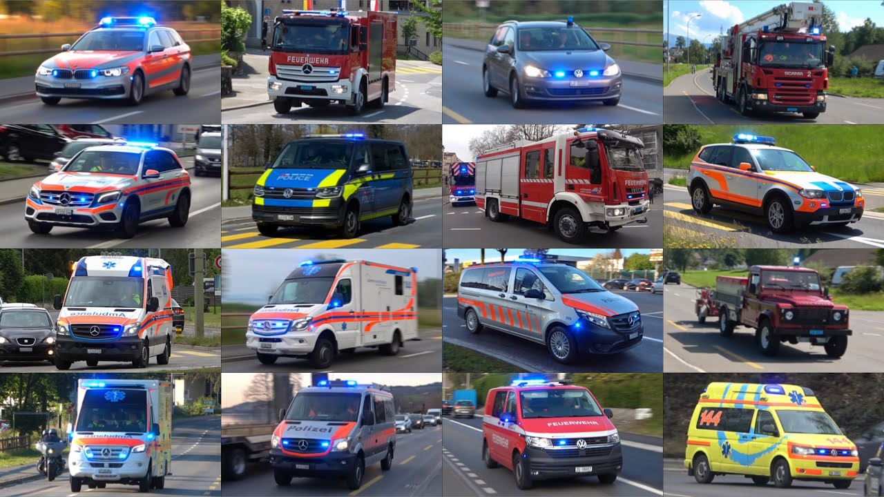 🇨🇭BEST OF EMERGENCY RESPONSES🚒🚓🚑 2020-2024 | Einsatzfahrten Luzern
