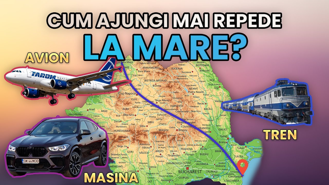 Cum ajungi mai repede la mare? AVION vs TREN vs MASINA