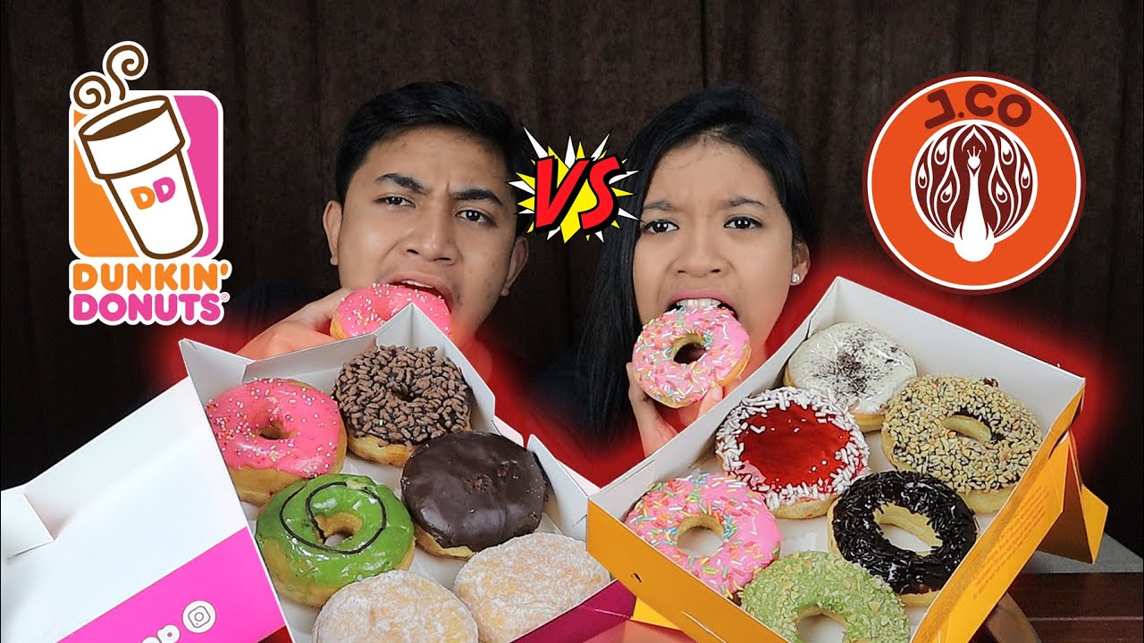 BATTLE DONAT DUNKIN' vs J.CO bareng @ricarica9698 #foodbattle