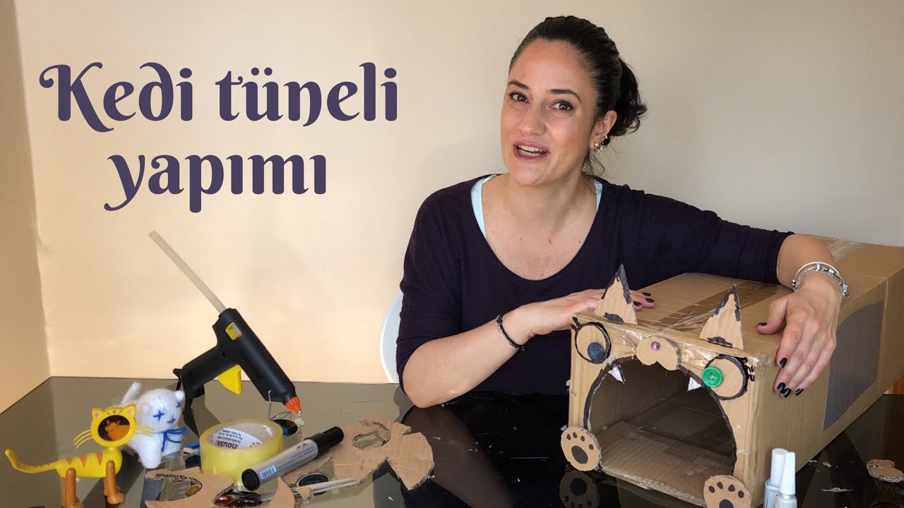Kolayca kedi tüneli yapımı, kendin yap, DIY