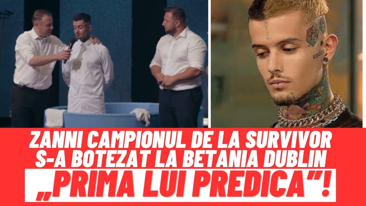 Zanni campionul de la SURVIVOR s-a botezat la Betania Dublin + „prima lui predica”!