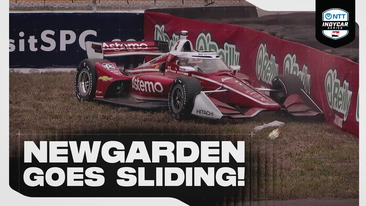 Josef Newgarden Kicks Up the Dirt in Practice | 2026 INDYCAR at St. Pete