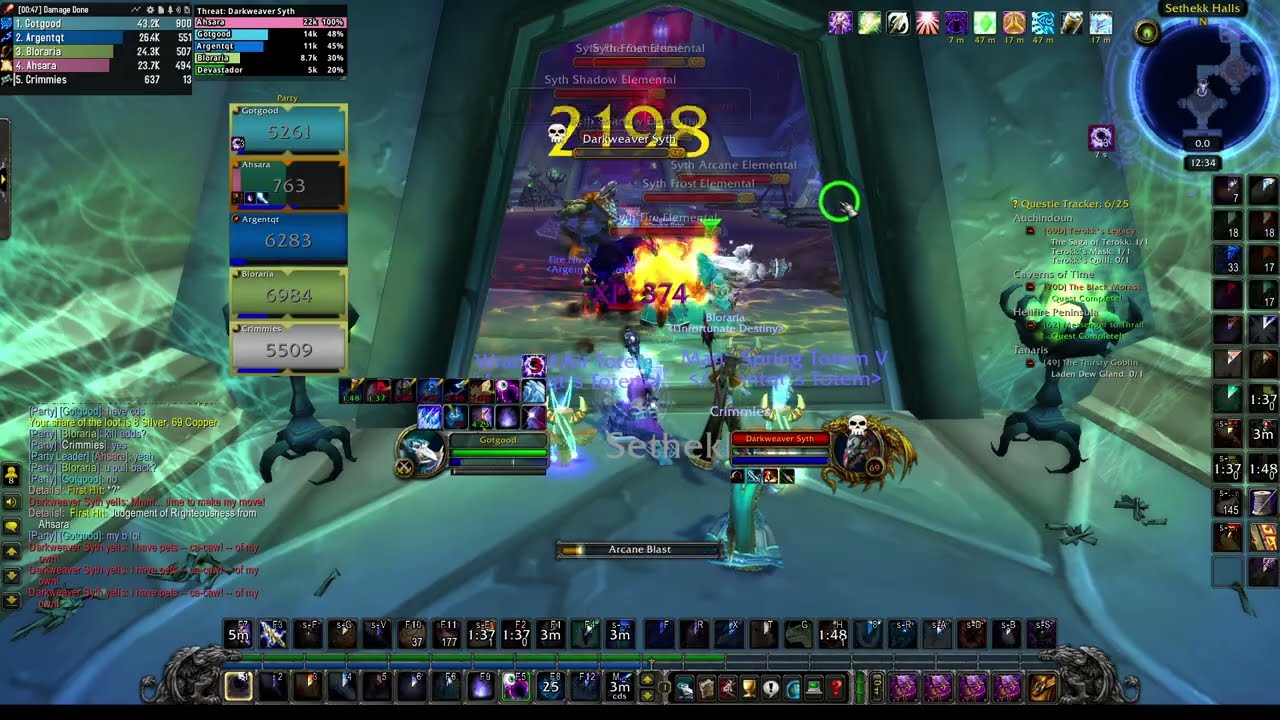 TBC Big Arcane Mage Leveling - Sethekk Halls