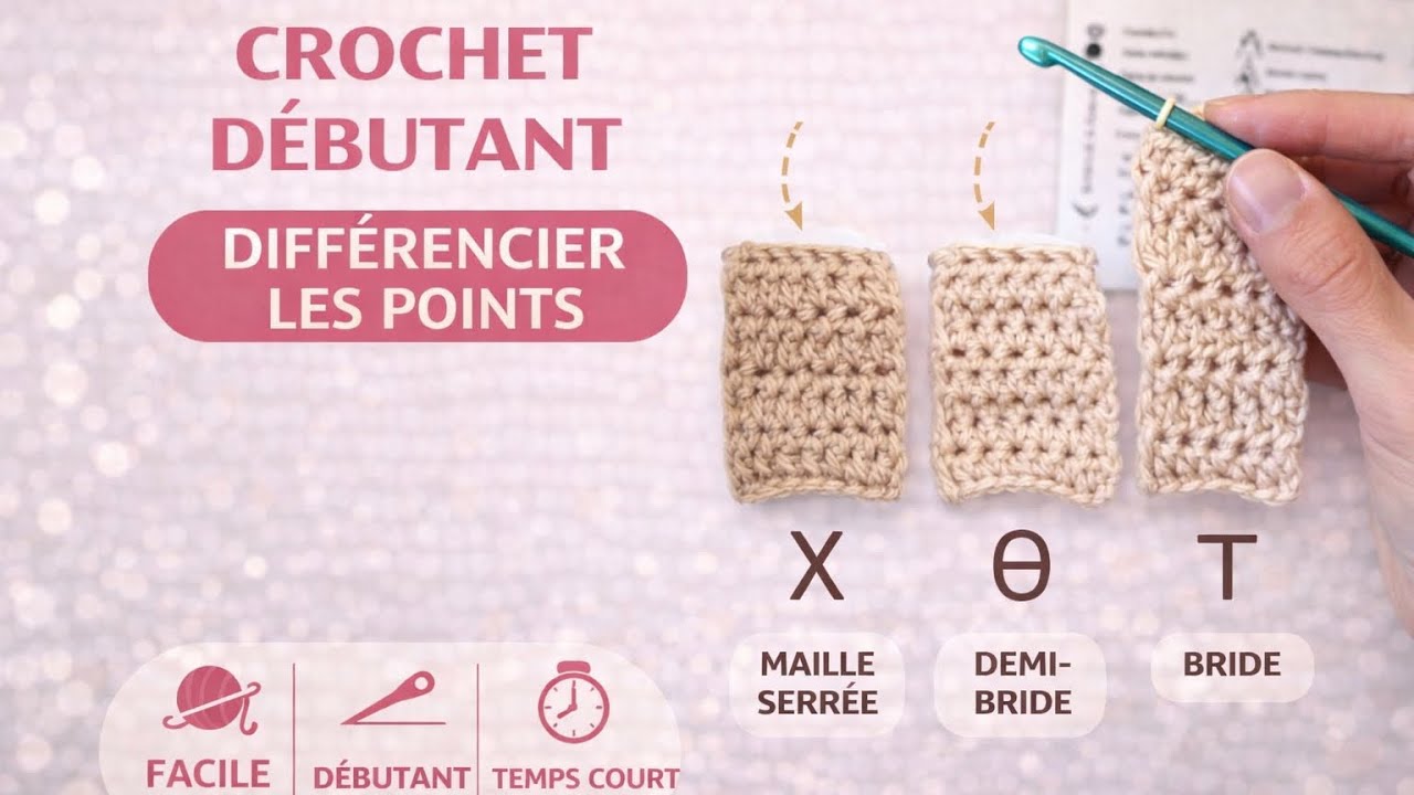 Comment diff&eacute;rencier les points au crochet : tuto en pas &agrave; pas