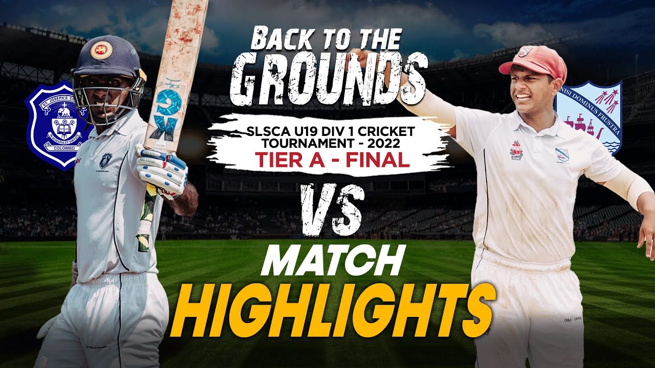 HIGHLIGHTS &ndash; St. Joseph's College v Richmond College - U19 Cricket Tournament 2022 | Tier A - Final