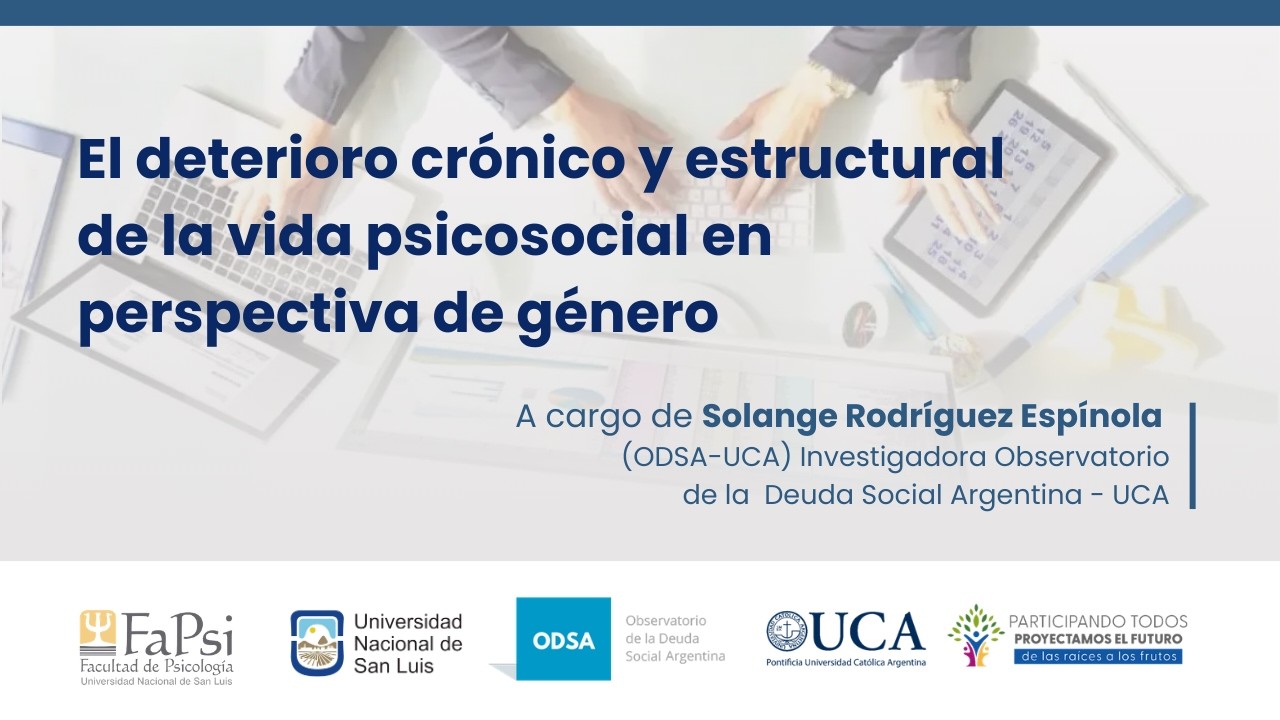 El deterioro crónico y estructural de la vida psicosocial en perspectiva de género