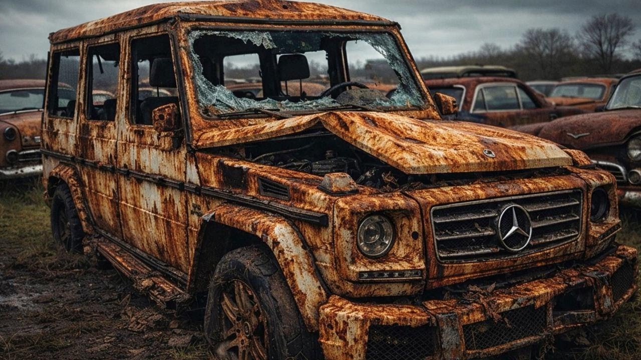 ASMR Car Restoration: Reviving a 2018  G-Wagon from Rusted Junk to Luxury White