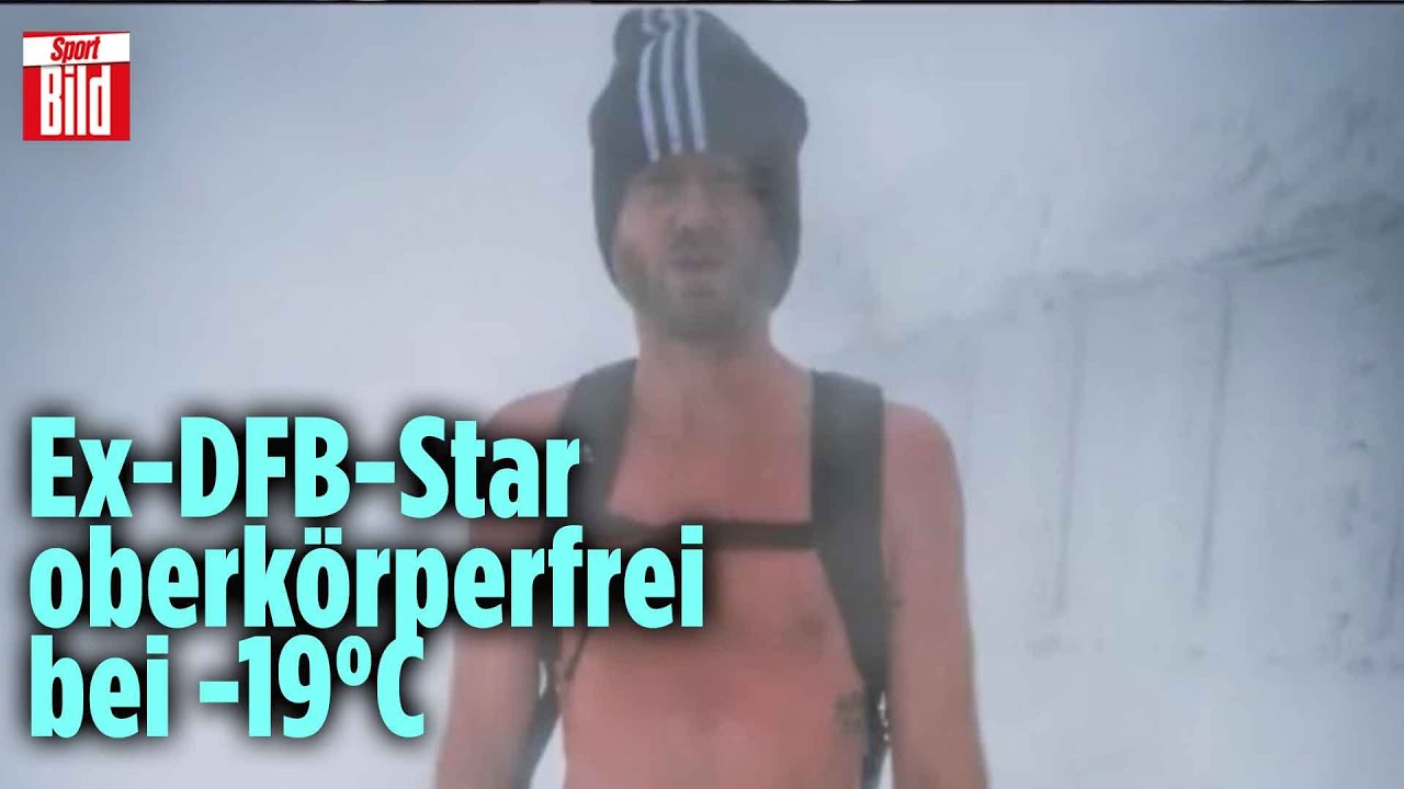 Extrem-Challenge: Fast nackt in Eis und Schnee - Andre Schürrle auf dem Berg!