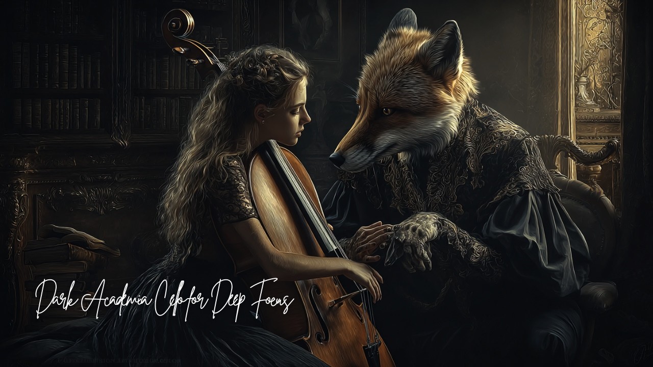 Dark Academia Cello for Deep Focus | Intellectual Solitude for Reading & Writing