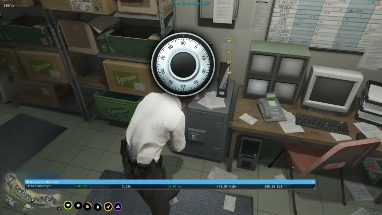 7empers ESX qtarget 24/7 robberys with safe cracking minigame