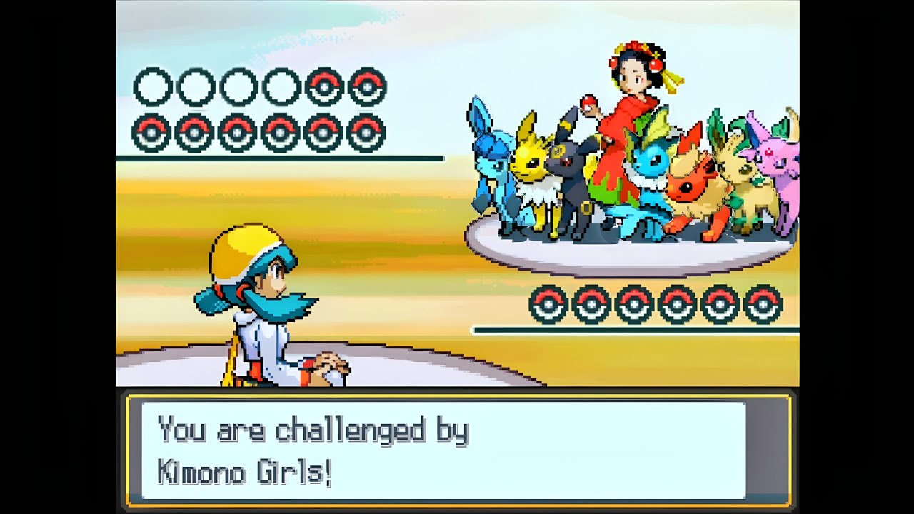 Pokemon Soothing Silver - Kimono Girls @ Ecruteak Theater, Oak's Aide Quest (Postgame, Hard Mode)