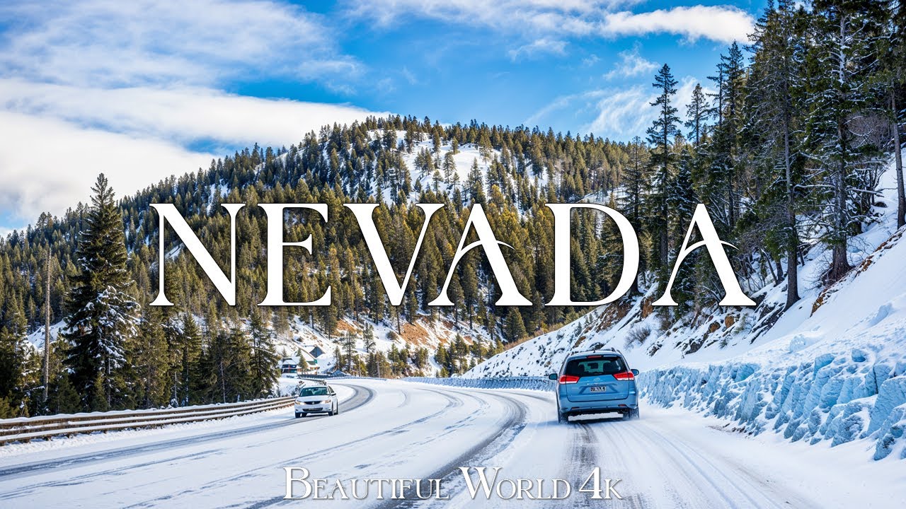Nevada 4K - Winter Wonders of Lake Tahoe and Its Sparkling Snowy Shores - Peaceful Piano Music