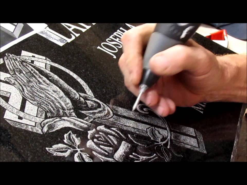Etching Black Granite