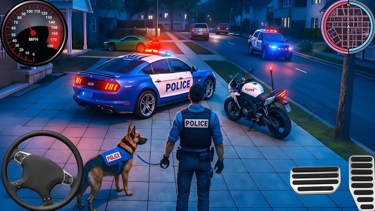 🚓 Police Car Chase Simulator 3D – Real City Cop Pursuit Gameplay (Android)