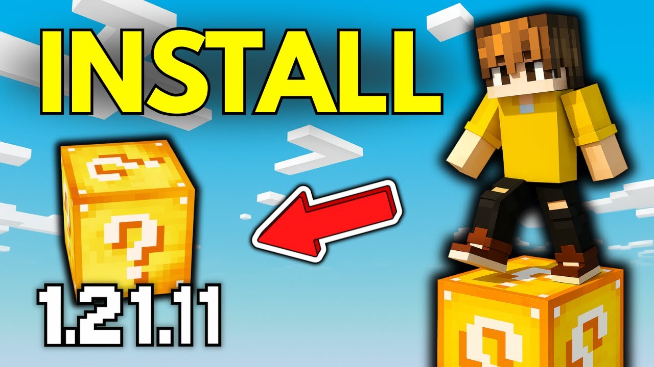 Как установить Lucky OneBlock для Minecraft 1.21.11 (без падений)