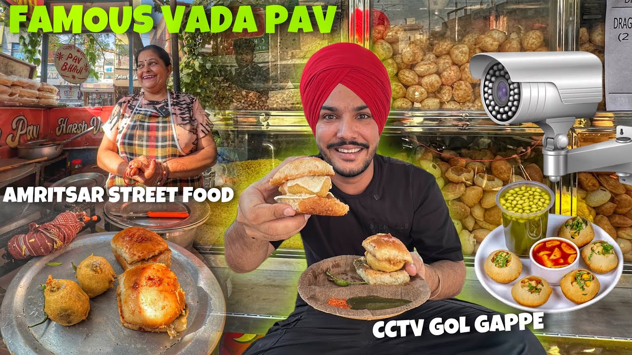 BEST VADA PAV IN AMRITSAR 😍 EXPENSIVE GOL GAPPE CCTV WALE | Amritsar Street Food