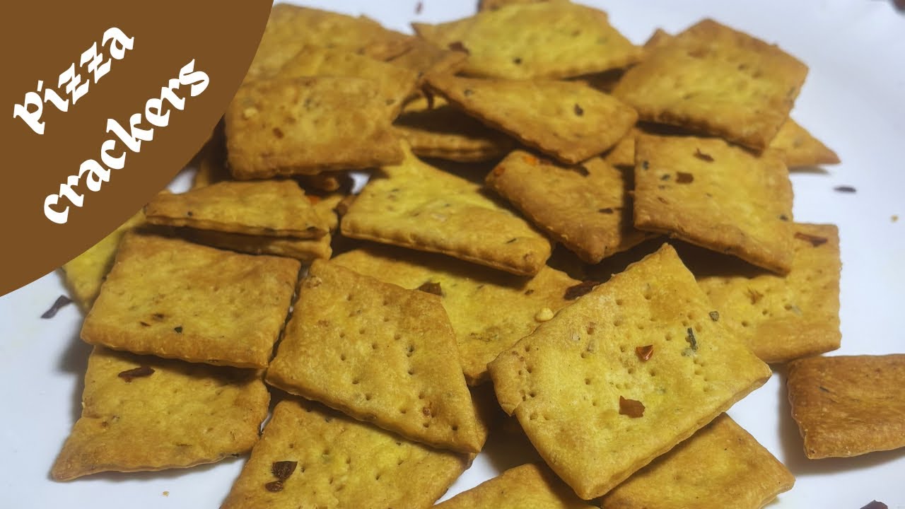 घर पर बनाइये टेस्टी पिज़्ज़ा क्रैकर्स || pizza crackers 