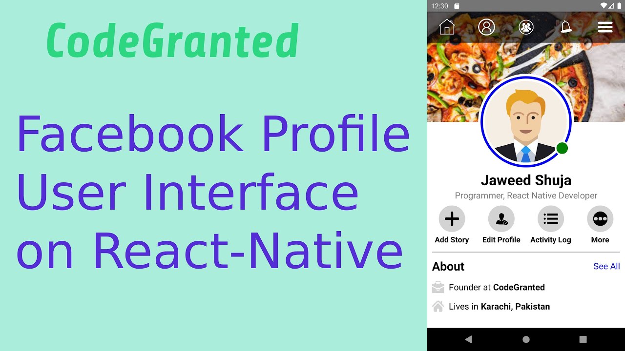 Facebook Profile Page Design | React Native | Speed Code