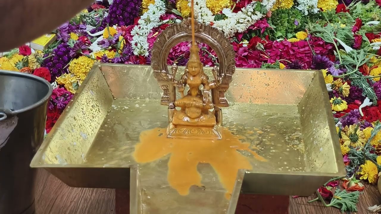 Sri Mahalakshmi Ammavari Abhishekam / Karnataka Temple / swami rupam