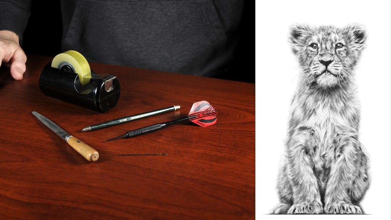 How to make an Indenting Tool / Embossing Tool for Drawing Realistic Hair and Fur