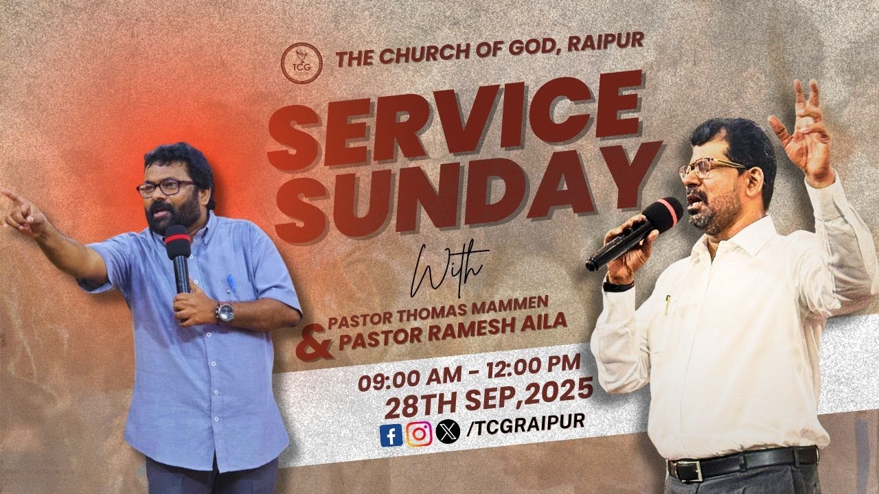Live Sunday Service from The Church of God, Raipur | September 28, 2025 |