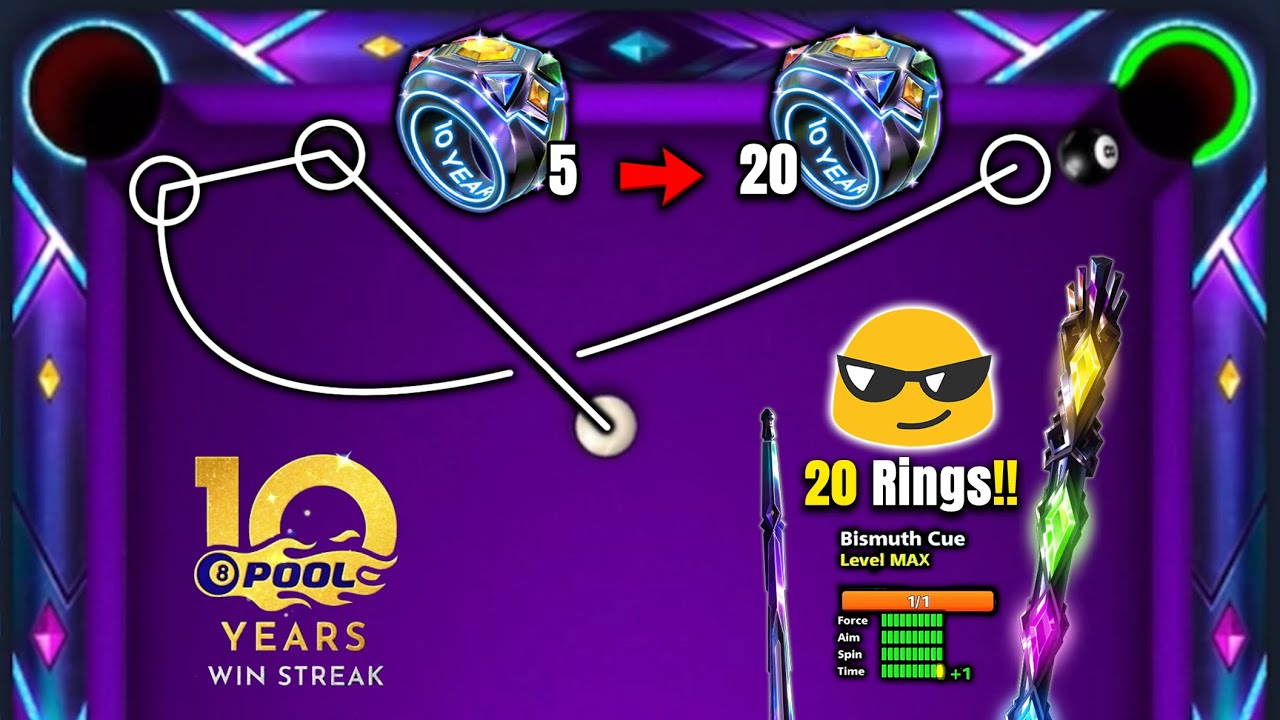 I Got 20 RINGS in 24 HOURS of 10 Year Winstreak - 8 Ball Pool GamingWithK