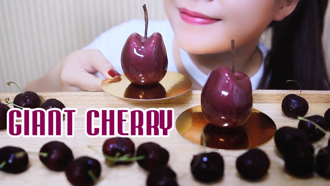 ASMR Cherry pastry and fresh cherry ( soft eating sounds) | LINH-ASMR