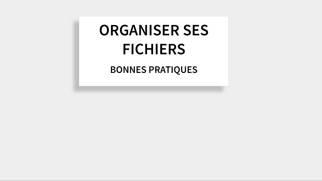 Organiser ses dossiers sur ordinateur