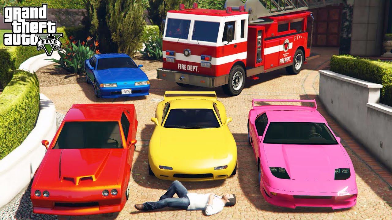 GTA 5 - Stealing GTA San Andreas Vehicles with Michael! | (GTA V Real Life Cars # 65)