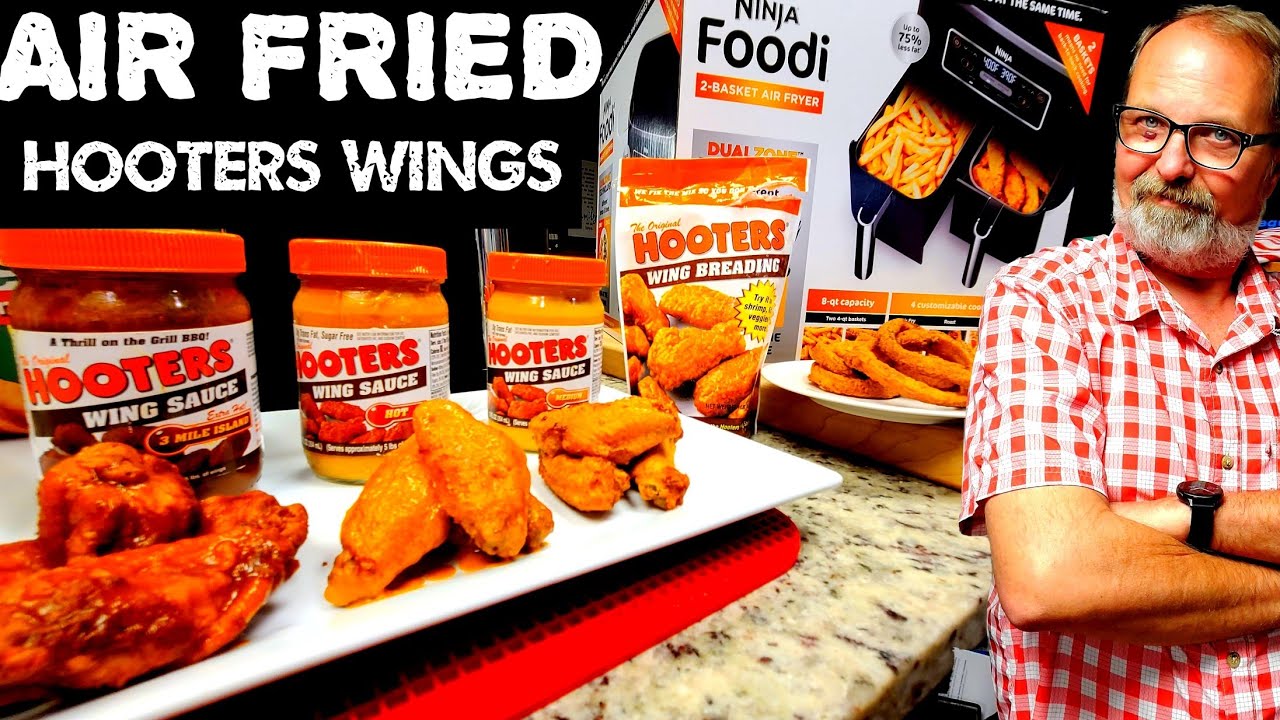 Air Fried HOOTERS WINGS 3 Mile Island Hot Wings Ninja Foodi DualZone 2 Basket Dual Zone Air Fryer
