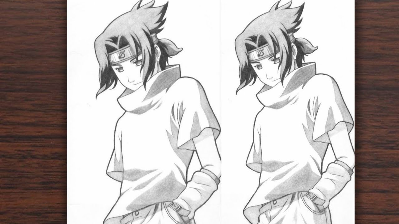 How to draw sasuke | sasuke full body step by step | tutorial