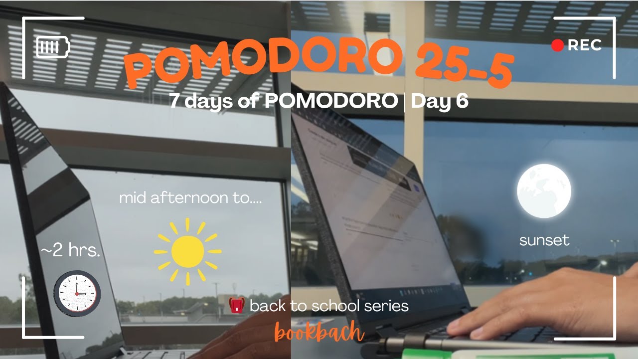 2-hr study with me | 7 days of POMODORO 25-5 ✨ Day 6/7 (library study, lo-fi/chill music)