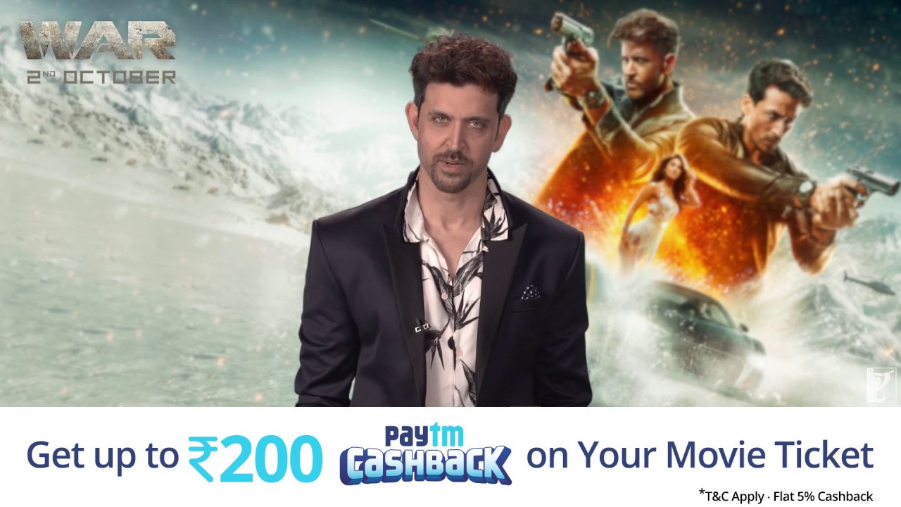 Book #WAR tickets on Paytm