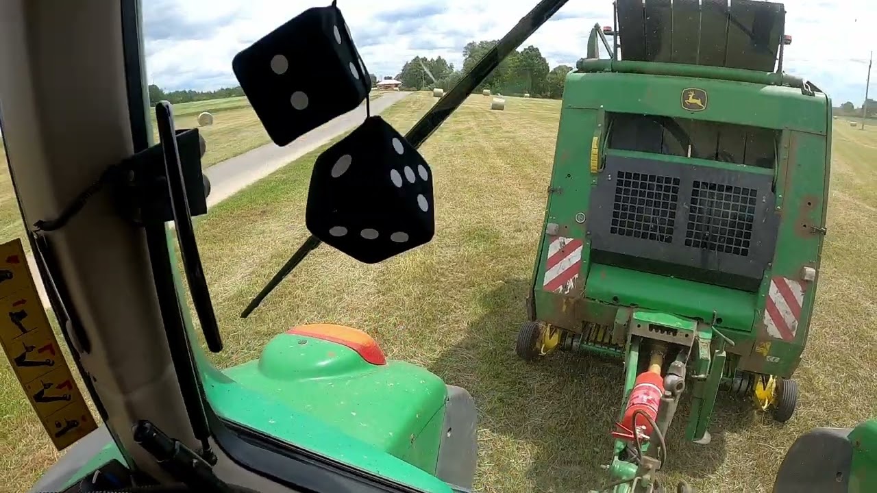 soukromníka vlog#14 balíkování sena s balíkovačem john deere 582