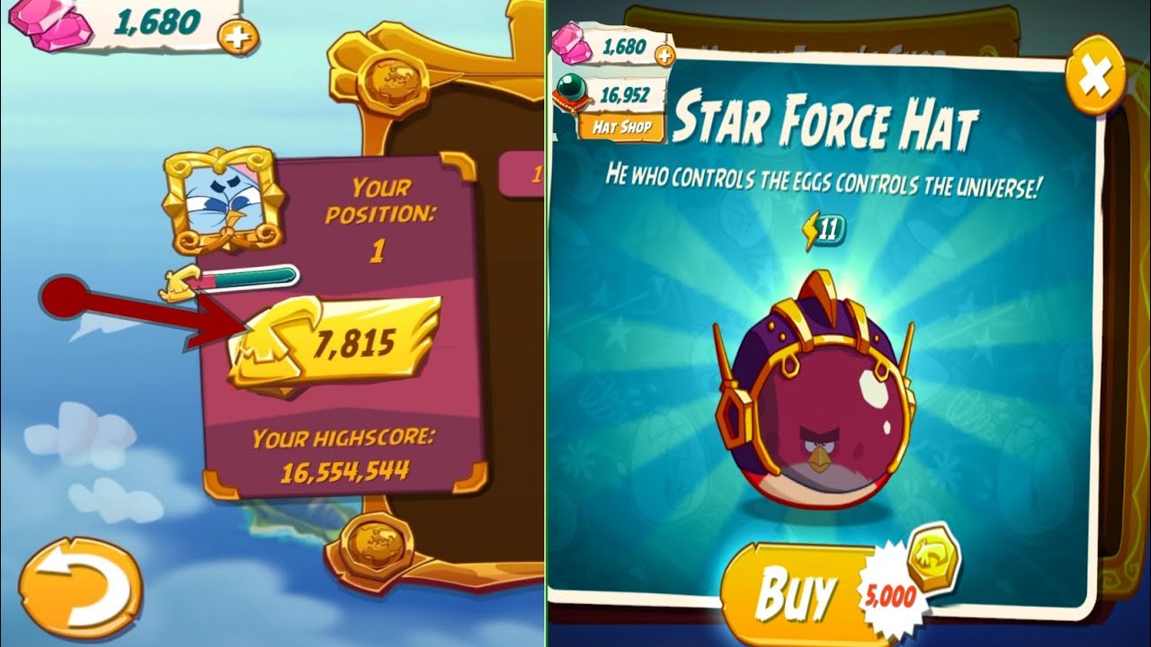 Angry Birds 2 Daily Challenge And King Pig Panic (QHD1440p)⚔️🐷#gameplay #youtube