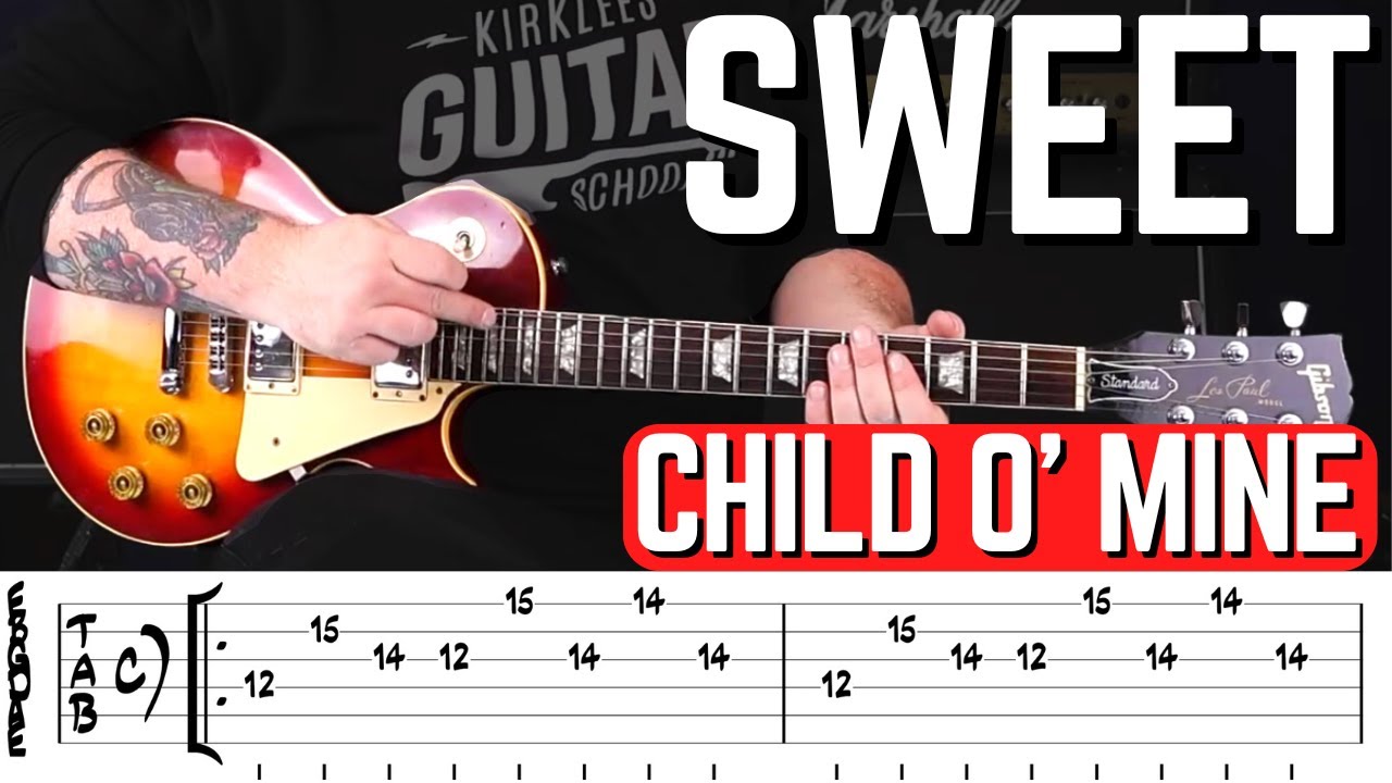 Sweet Child O Mine Intro Lead Guitar Lesson | Guns N Roses Guitar Tutorial With Tabs