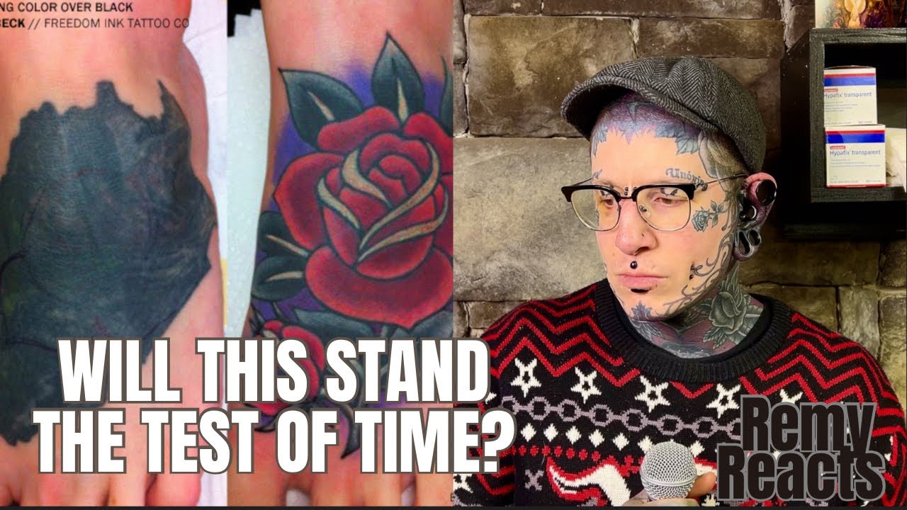 Remy Reacts to Old Color On Black tattoos