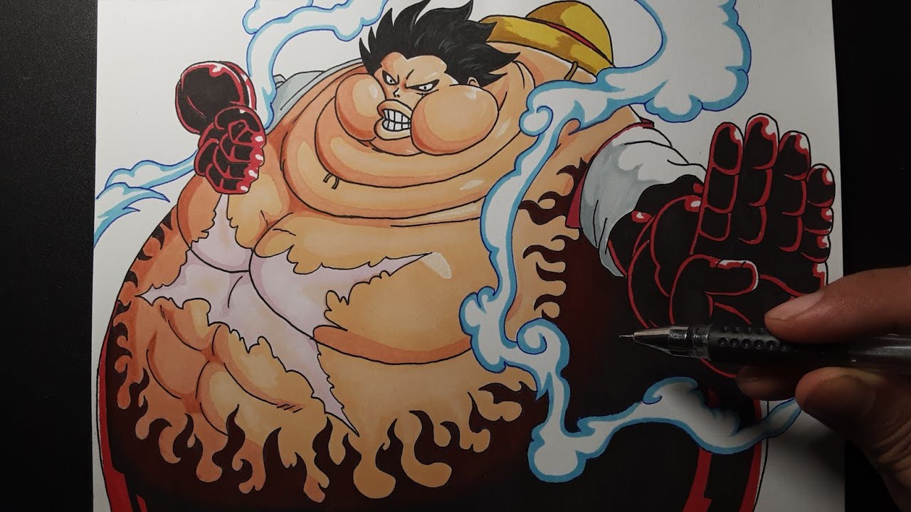 How to draw Luffy gear 4 Tank man step by step cách vẽ luffy - One Piece