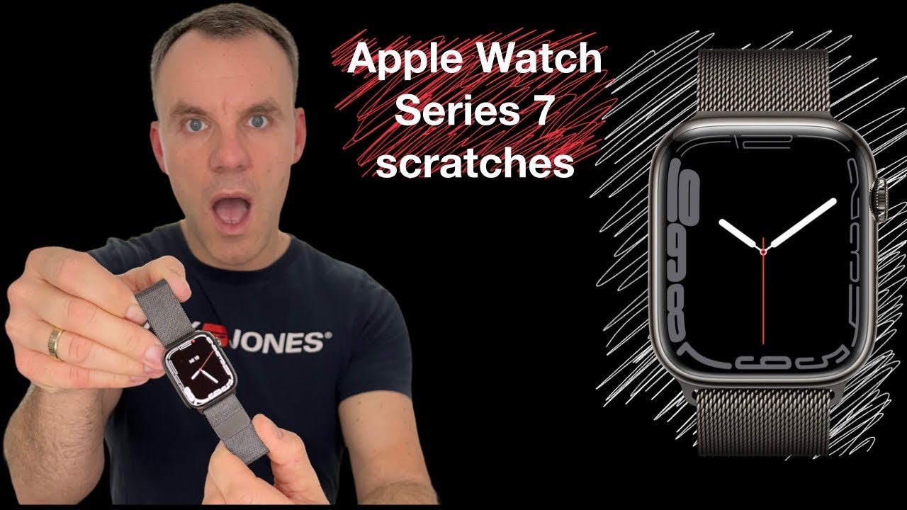 Apple Watch Series 7 stainless steel graphite scratches￼