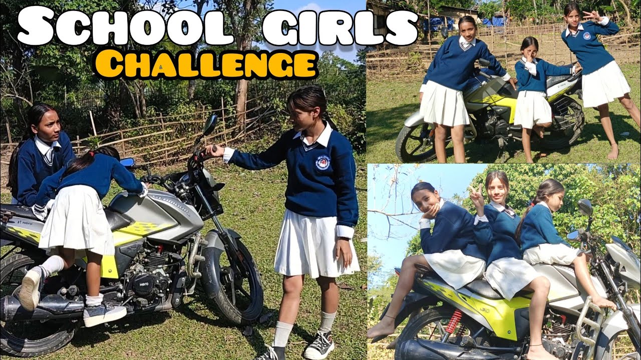 Challenge With Sisters || Bike Kick start Mira First Time