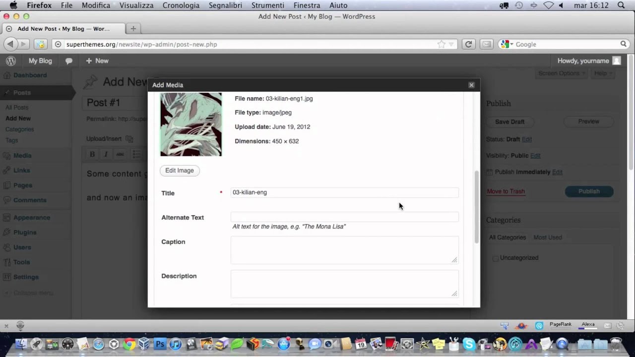 Publishing your content into your WordPress Portfolio Site
