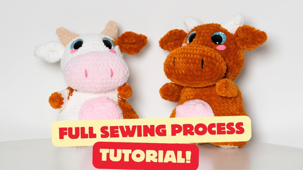 Full sewing process - Moona the cow pattern