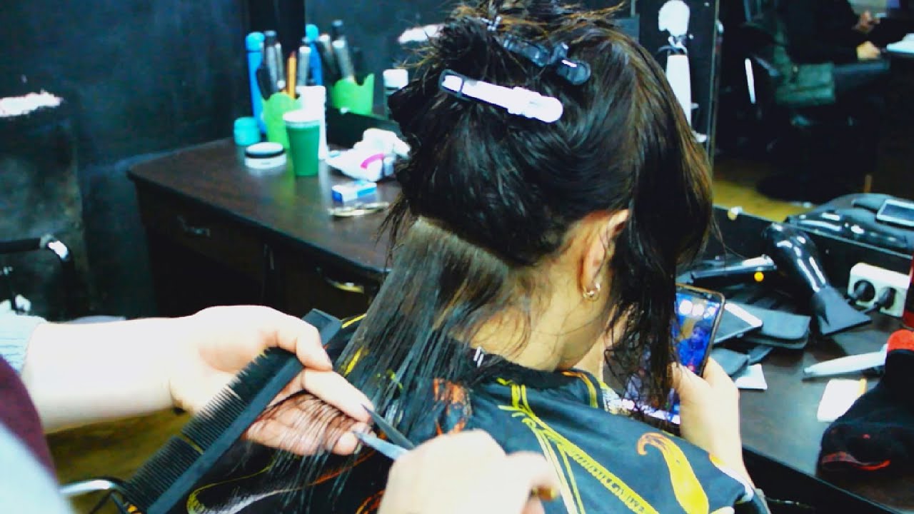 REALY THICK WAVE HAIRCUT - SIDE BANGS MEDIUM HAIR