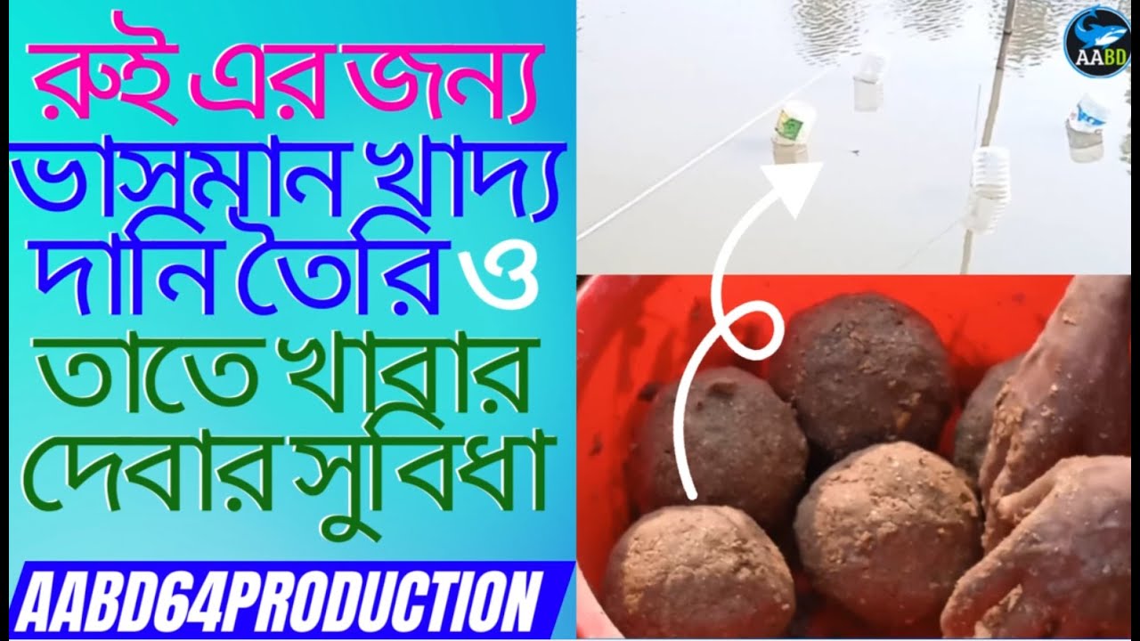 মাছের খাদ্য দেবার ভাসমান ট্রে  তৈরির সহজ উপায় (Easy way to made feed tray for Rui Fish)