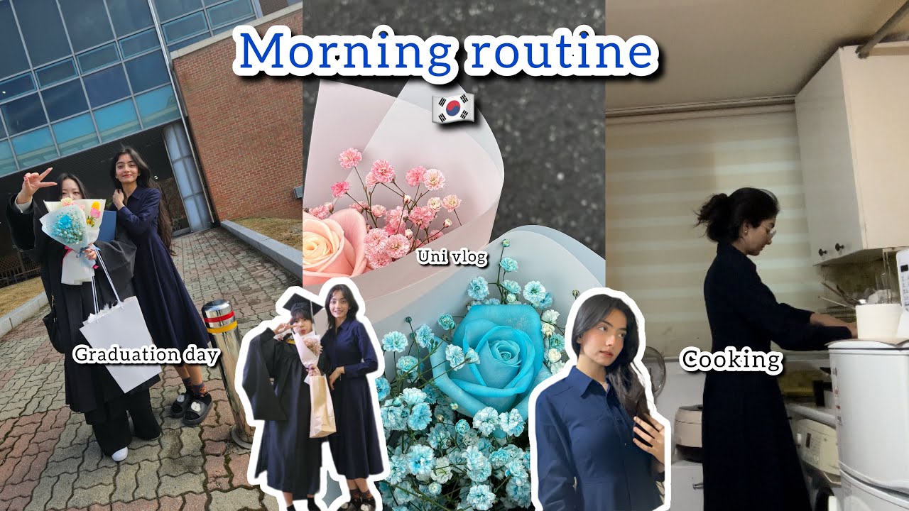 🇰🇷Morning routine vlog / indian student living in south korea : cooking, cleaning, graduation day