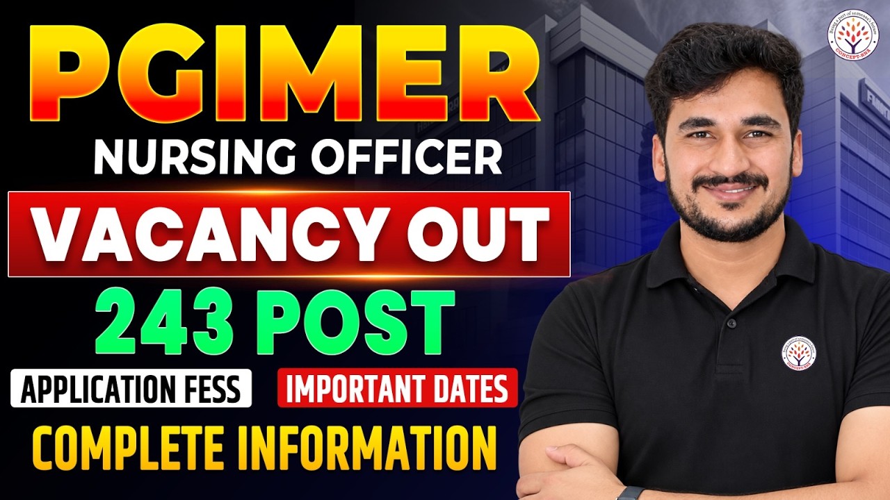 PGIMER Nursing Officer Vacancy 2026 | PGIMER Nursing Officer Form Fill Up | PGIMER Chandigarh