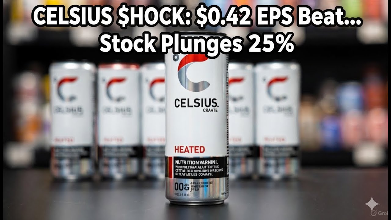 CELSIUS (CELH) Stock PLUMMETS 25% After Massive Earnings Beat | Q3 2025 Report Analysis