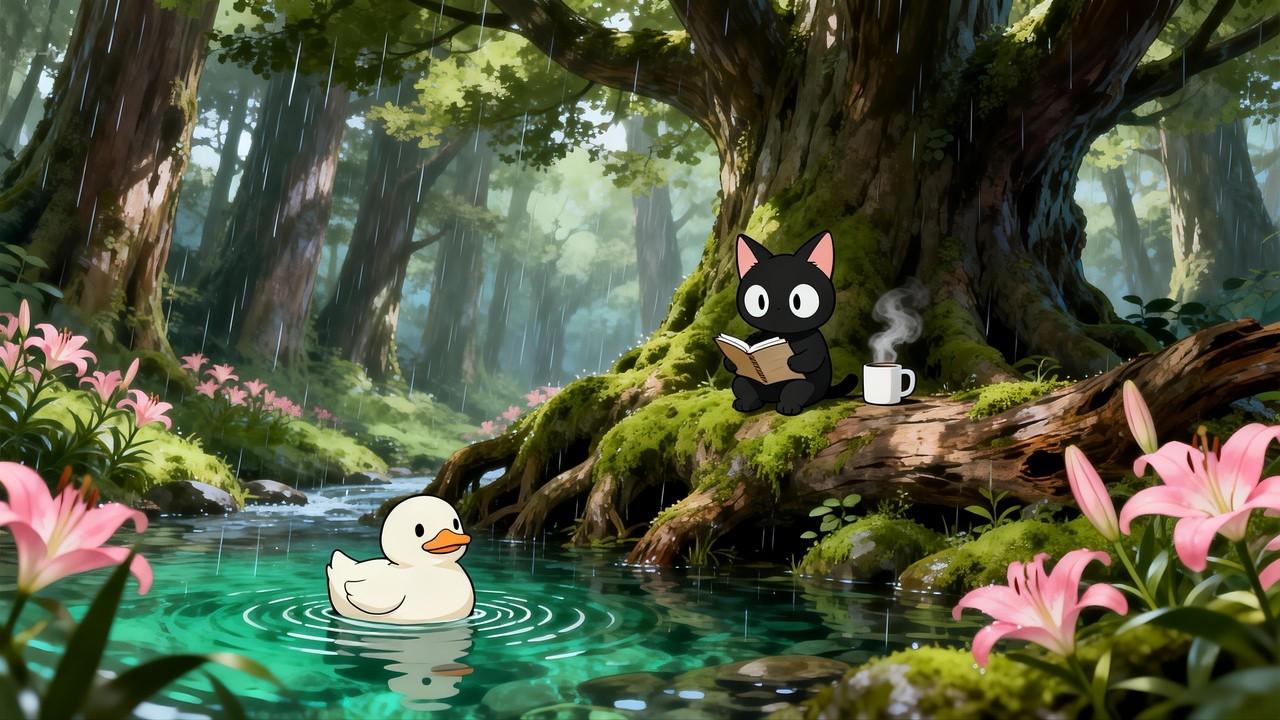 The magic of the forest knows your heart. ✨ Magical Forest Rain Lo-fi for Study, Focus